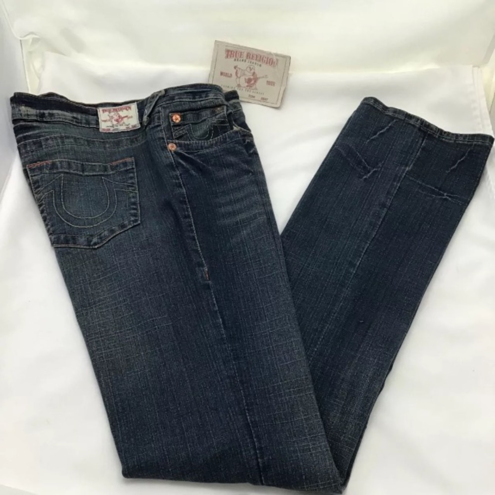 True Religion Johnny Jeans Dark Dusty NWT Sz 32